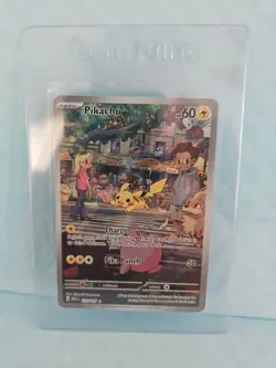 Pikachu 173/165 Pokemon Scarlet & Violet 151 Illustration Rare Full Art Card - Image 1