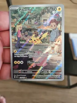 Pikachu 173/165 Pokemon Scarlet & Violet 151 Illustration Rare Full Art Card - Image 4