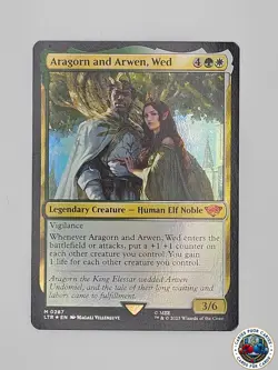 MTG - The Lord of the Rings - Aragorn and Arwen, Wed - Foil - 287 - NM - Image 2
