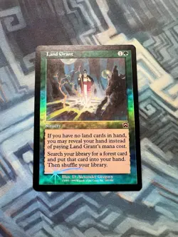 MTG Foil Land Grant EX/LP+ Mercadian Masques - Image 1