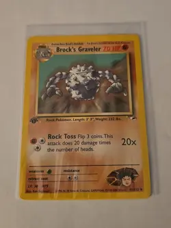 Vintage 1999 1st Edition Brock's Graveler Gym Challenge Pokemon Card 40/132 - Image 1