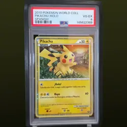 2010 POKEMON WORLD COLLECTION SPANISH PIKACHU HOLO PSA 4 - Image 1