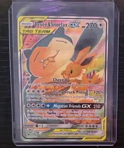 Pokemon Company Eevee & Snorlax GX SM169 TAG TEAM GX Promo Holo English 270 - Image 1