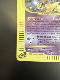 Pokemon Alakazam Holo 1/165 Expedition Near Mint Clean - Image 4