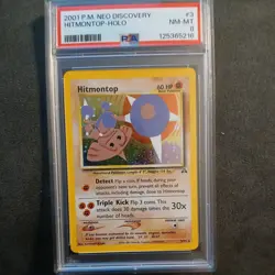 2001 POKEMON NEO DISCOVERY #3 HITMONTOP-HOLO PSA 8 - Image 1