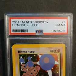 2001 POKEMON NEO DISCOVERY #3 HITMONTOP-HOLO PSA 8 - Image 2