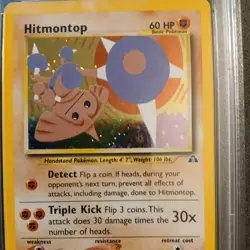 2001 POKEMON NEO DISCOVERY #3 HITMONTOP-HOLO PSA 8 - Image 3
