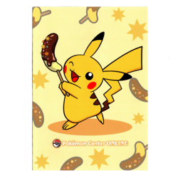 Pokemon Center Promo Sticker - Pikachu Chocolate Banana Yellow 3x4.1in Kanto 25 - Image 1