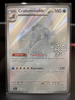 Pokemon Crabominable 149/142 Miscellaneous Illustration Rare Holo 160HP 250Atk - Image 1