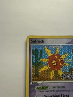 Pokemon Solrock 47/107 EX Deoxys Reverse Holo Stamped 2005 LP - Image 4