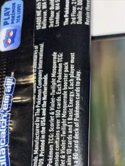 22.35/36g Pokemon TCG Twilight Masquerade Booster Pack (FACTORY SEALED) - Image 4
