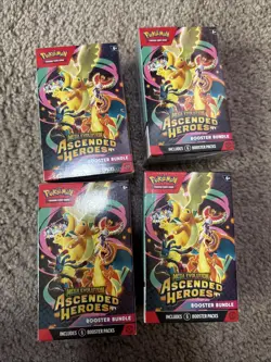 Lot Of 4- Pokemon TCG Mega Evolution Ascended Heroes Booster Bundle SHIPS FAST - Image 1
