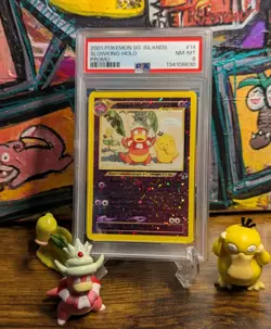 Pokemon 2001 WOTC 🌴 Southern Islands Slowking Holo Promo #14 🐚 PSA 8 NM MT 🌊 - Image 1