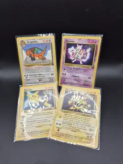 Pokemon WB Movie Promo Set, Pikachu, Mewtwo, Electabuzz, Dragonite, all LP/NM - Image 1