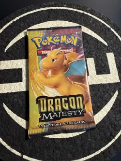 Pokemon Trading Card Game Dragon Majesty Booster Pack 10 Cards Dragonite - Image 1