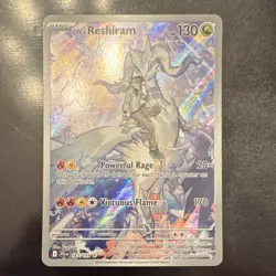 Pokemon N's Reshiram 167/159 SV09 Illustration Rare Full Art Holo Card - Image 2
