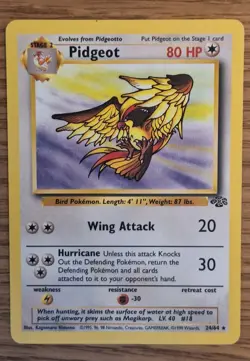 Pokemon TCG Pidgeot Jungle Card 24/64 Unlimited Rare Non-Holo NM Condition - Image 1