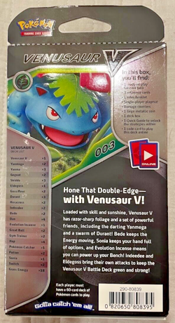 Pokemon Trading Card Game V Battle Deck ~ VENUSAUR V (60-Card Deck) ~ Sealed - Image 3