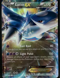 Latios EX Ultra Rare XY Roaring Skies 58/108 Dragon Holo Pokemon Card - Image 1