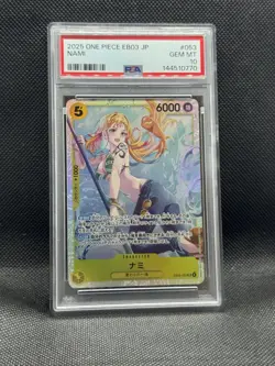PSA 10 Nami SR EB03-053 2025 ONE PIECE Card Japanese - Image 1