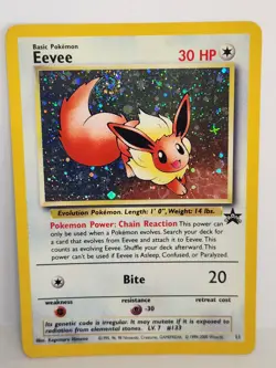 Near Mint Eevee 2000 Black Star Promo #11 Holo Pokemon Card WITH SWIRL - Image 1