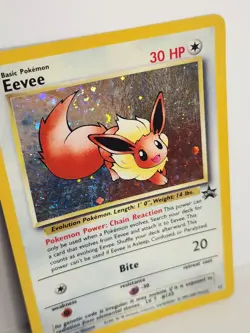 Near Mint Eevee 2000 Black Star Promo #11 Holo Pokemon Card WITH SWIRL - Image 2