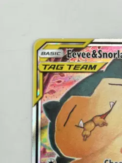 FULL ART Eevee & Snorlax GX ULTRA RARE SM Tag Team Up SM169 Pokemon TCG Promo LP - Image 3