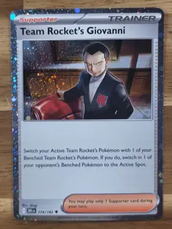 Pokemon TCG - S&V - Destined Rivals - Team Rockets Giovanni 174/182 - Cosmo Holo - Image 1