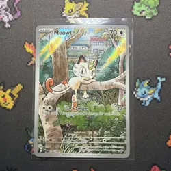 Meowth 106/094 Illustration Rare Pokemon TCG Phantasmal Flames NM/M - Image 1