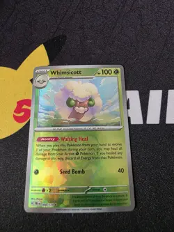 Whimsicott Reverse Holo Masterball 008/131 Pokemon Prismatic Evolutions NM - Image 1