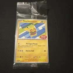 Pikachu Berkemeja Batik Indonesian Exclusive Pokemon TCG Promo Card 155/SV-P NEW - Image 1