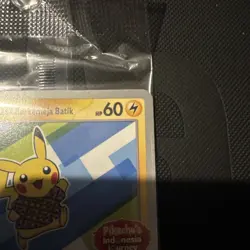 Pikachu Berkemeja Batik Indonesian Exclusive Pokemon TCG Promo Card 155/SV-P NEW - Image 3