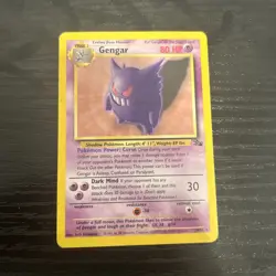Pokemon TCG Gengar 20/62 Fossil Non-Holo Rare - Image 1