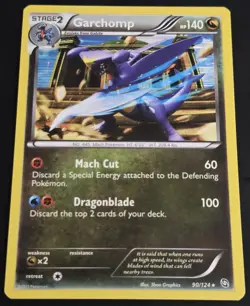 2012 POKEMON TCG GARCHOMP 90 DRAGONS EXALTED HOLO RARE LP - Image 1