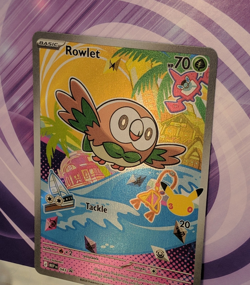 Pokemon TCG Rowlet Me: Mega Evolution Promo 043 Holo Promo 70 HP Basic Card - Image 1