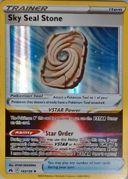 Pokemon | Crown Zenith | Sky Seal Stone | 143/159 | NM Holo - Image 1