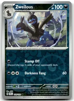 Zweilous 118/191 Common Surging Sparks Pokemon Reverse Holo Lightly Played - Image 1