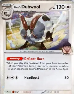 Pokemon | Miscellaneous Cards & Products | Hop's Dubwool (Cosmos Holo) | 136/159 - Image 1
