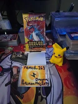 Pokemon TCG, Sun & Moon: Dragon Majesty Booster Pack Sealed Salamance Art - Image 1