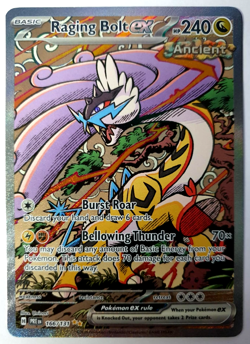 Raging Bolt EX - Pokemon Prismatic Evolutions - Special Illustration Rare NM 166 - Image 1