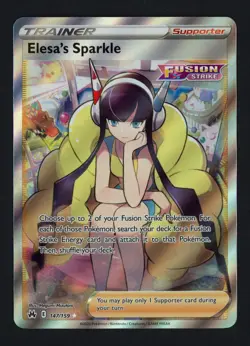 Elesa's Sparkle 147/159 Crown Zenith Holofoil Full Art Ultra Rare Pokemon TCG - Image 1