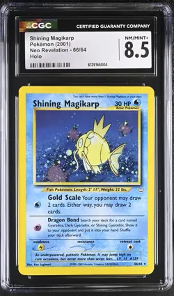 Shining Magikarp 66/64 Neo Revelation Holo CGC 8.5 Pokemon 2001 - Image 1