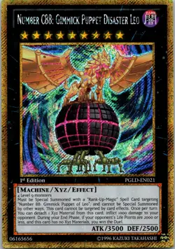 Yugioh Number C88: Gimmick Puppet Disaster Leo PGLD-EN021 1st Edition Gold Secre - Image 1
