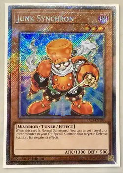 Yugioh! Junk Synchron - RA03-EN199 - Platinum Secret Rare - 1st Edition Near Min - Image 1