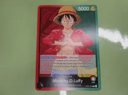 One Piece Card Game Romance Dawn Monkey D. Luffy Leader OP01-003 Red Pre-Errata - Image 2