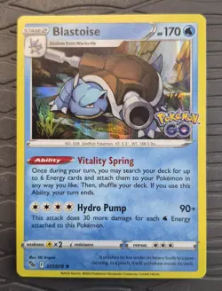 Blastoise 017/078 Holo Rare Pokemon GO Pokemon Card LP - Image 1