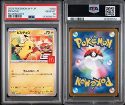 Pikachu 020/M-p McDonald's Happy Set Promo Pokemon Card PSA 10 Gem MT Burgerchu - Image 3
