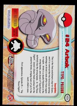 Pokemon Card - Arbok Topps Chrome TV Animation Edition 24 Foil - Image 2