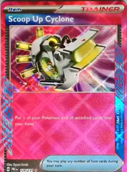 Pokemon | SV: Prismatic Evolutions | Scoop Up Cyclone | 128/131 | NM Holo - Image 1