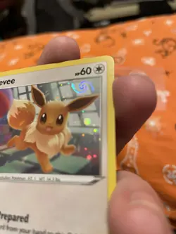 Eevee SWSH212 *FULL HD Swirl ꩜* Black Star Promo Holo Pokemon TCG Card ꩜꩜꩜꩜꩜ - Image 1